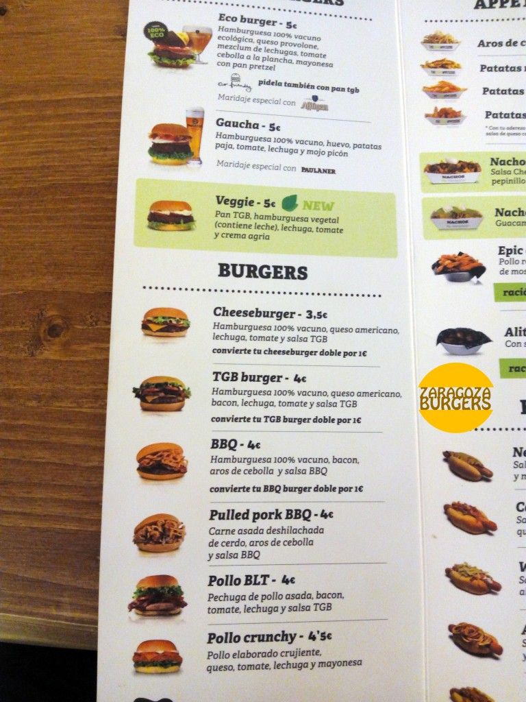 carta hamburguesas the good burger